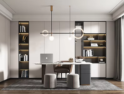 Modern study 3d model