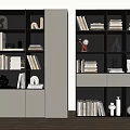 Bookcase Bookshelf Display Cabinet Book Ornaments Multifunctional Decorative Cabinet Combination Bookcase Open Bookcase 3d model