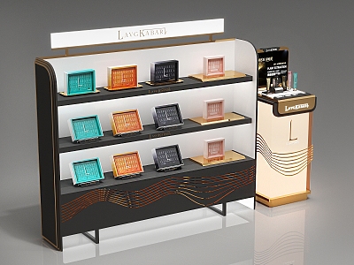 Shelf Back Cabinet Cosmetic Store Skincare Store model