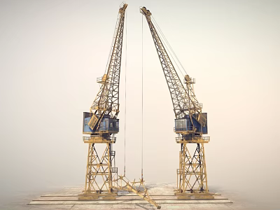 Industrial tower crane hoisting equipment hoisting equipment 3d model