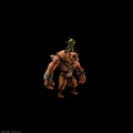 Tech Exhibition Hall Showcasing 3D Orc and Goblin Character Models