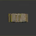 Natural Stacked Wood Logs with Smooth Cross Sections and Textured Bark