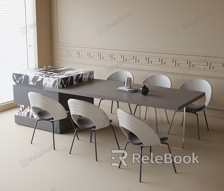 Modern Dining Table and Chair Dining Chair Single Chair Island Table Dining Table model