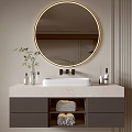 Modern Bathroom Cabinet Bathroom Counter Basin Bathroom Decoration Mirror Cabinet Sink 3d model