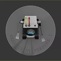 Silver Robot With Blue Eye Red Yellow Wires Tracks Base Engraved What Is My Purpose