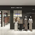 Modern Clothing Store With Mannequins And Fashion Clothing Displays In Bright Window