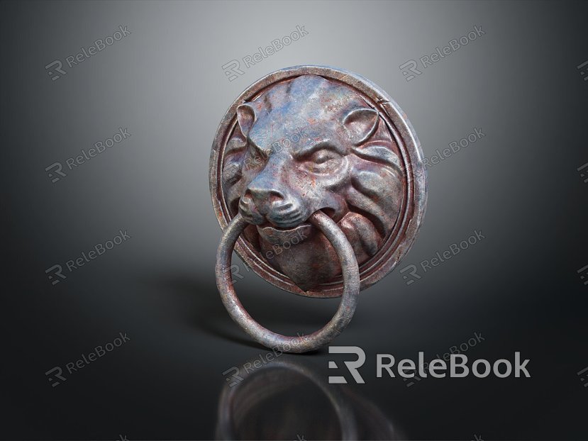 Industrial LOFT door buckle metal door buckle lion door buckle model