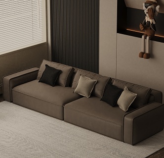 Three-seat sofa 3d model