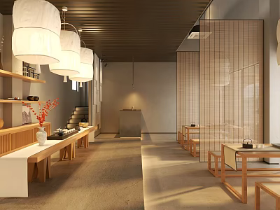 Japanese restaurant Japanese restaurant noodle restaurant sushi restaurant 3d model