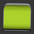 Stylish Modern Bar Stool With Curved Green Cushion And Silver Metal Frame