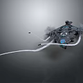 Modern fighter sci-fighter sci-fighter space fighter 3d model