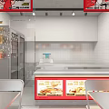 SG Bitter Noodle Mall Shop With Red Signage White Tables And Menu Displays