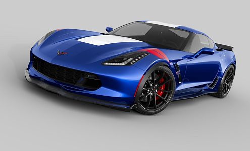 Super sports car Corvette C7 car 3d model