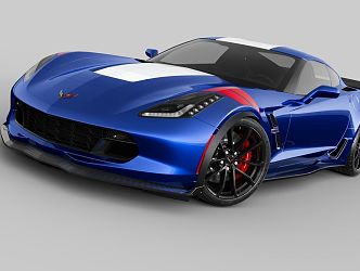 Super sports car Corvette C7 car 3d model