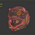 Unique Rustic Helmet with Vintage Design Colorful Decorations and Rusty Finish for Stylish Apparel