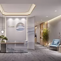 New Chinese Front Desk 3d model