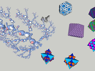 Modern toy building blocks 3d model