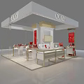 Olay Cosmetics Store Counter Container Shelf Shopping Mall Island Counter Cosmetic Store Front Desk 3d model
