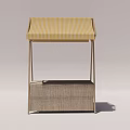 Commercial Equipment Outdoor Market Stall With Yellow Striped Canopy And Wooden Frame