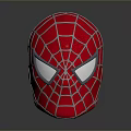 Red Web Pattern Spider Man Mask for Cosplay as Superhero Costume Accessory