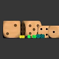 Modern Dice Color 3d model