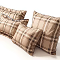 Bedding Pillows In Plaid Pattern For Modern Home Decor And Comfort 3d model