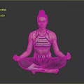 Woman Practicing Yoga Meditation In Cross Legged Pose With Striped Top And Leggings