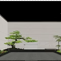 New Chinese Courtyard Landscape Pine Moss 3d model