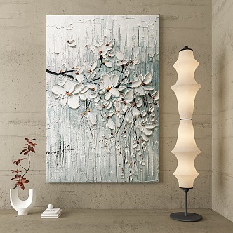 New Chinese Plant Painting Decorative Painting 3d model