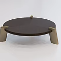 Four Modern Coffee Tables With Unique Bases And Round Top Design Collection 3d model