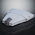 White Spacecraft Model With Sleek Fuselage Design And Detailed Structure For Aerospace Exploration