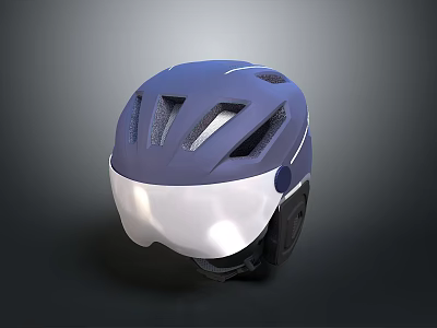 Tactical Weapon Helmet In Blue With Modern Ventilation And Protective Design Features For Military Use 3d model