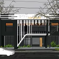 IshoGulKAR Pastaneleri Modern Storefront With Striped Panels Glass Windows And Entrance Staircase