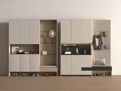 Modern Simple Entrance Cabinet Shoe Cabinet 3d model