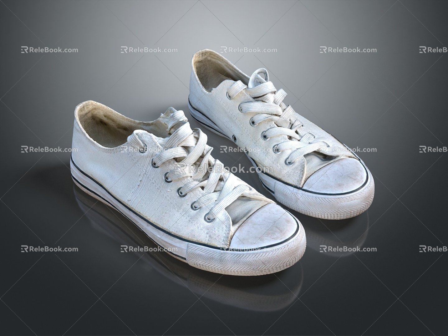 Modern Shoes Board Shoes Cloth Shoes Canvas Shoes 3d model