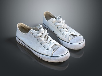 Modern Shoes Board Shoes Cloth Shoes Canvas Shoes 3d model