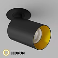 Black And Yellow Cylindrical Downlight Spotlight For Modern Ceiling Mounted Lighting