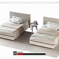 Modern single bedside table 3d model