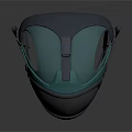 Green Safety Helmet With Goggles And Microphone For Daily Protection Use