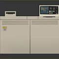 Laboratory Analytical Instrument White Cabinet With Display Screen Keyboard And Blue Trim