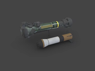 Military Weapons Featuring Camouflage Design And Green Yellow Black White Brown Color Components 3d model