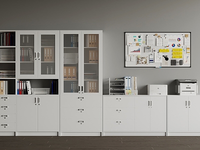 017 File Cabinet Modern File Cabinet Printer 3d model