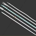 Ancient Historical Spears Featuring Metal Spearheads And Wooden Shafts For Hunting