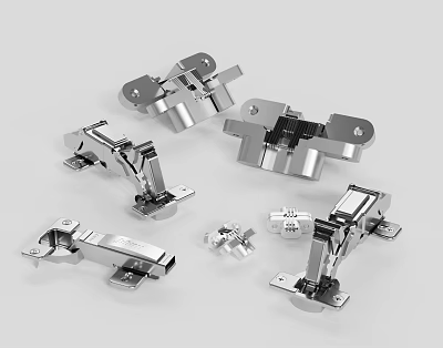 Stainless Steel Cabinet Hinges Various Types Sizes And Designs For Furniture 3d model