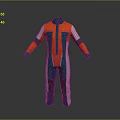 Orange Green Jumpsuit With Gray Black Accents For Comfortable Everyday Wear