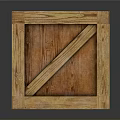 Wooden Crate With Fragile Label And Diagonal Reinforced Wooden Straps For Packaging
