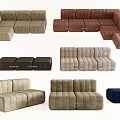 Modern Sectional Sofa Collection With Velvet Upholstery Multiple Colors And Designs