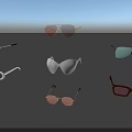 Various Stylish Sunglasses With Different Frame Shapes And Colors For Daily Use