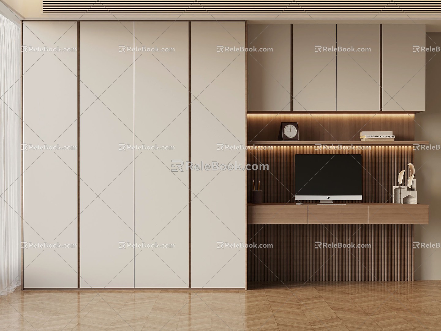 03 modern minimalist wardrobe wardrobe 3d model