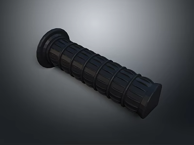 Non Slip Black Textured Bicycle Handlebar Grip For Comfortable Riding 3d model